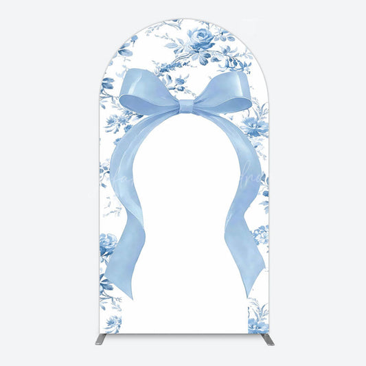 Lofaris Elegant Color Bows Floral Birthday Arch Backdrop