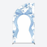 Lofaris Elegant Color Bows Floral Birthday Half Moon Arch Backdrop