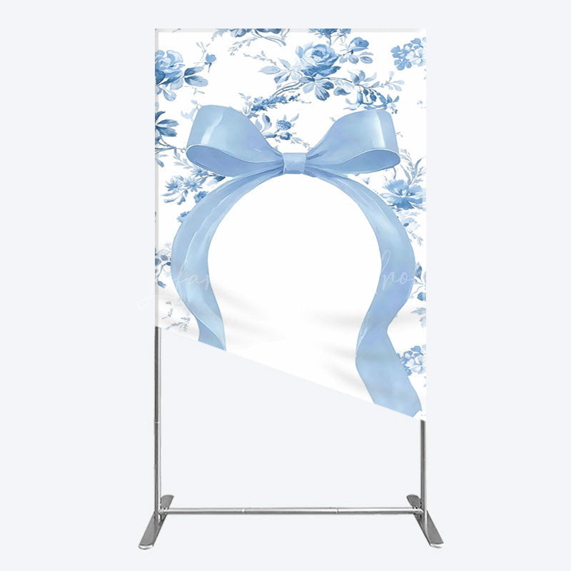 Lofaris Elegant Color Bows Floral Birthday Rectangle Backdrop