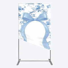 Lofaris Elegant Color Bows Floral Birthday Rectangle Backdrop