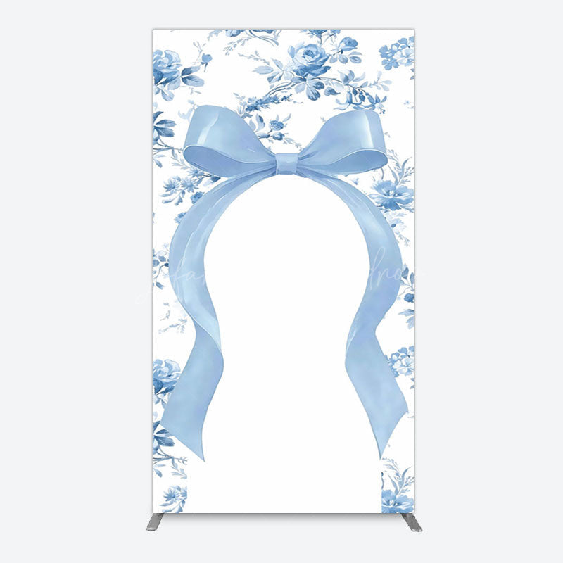 Lofaris Elegant Color Bows Floral Birthday Rectangle Backdrop