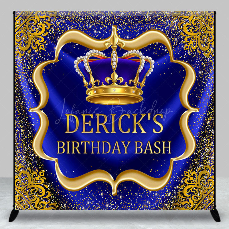 Lofaris Elegant Crown Curtain Happy Birthday Custom Backdrop