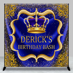 Lofaris Elegant Crown Curtain Happy Birthday Custom Backdrop