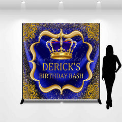 Lofaris Elegant Crown Curtain Happy Birthday Custom Backdrop