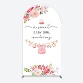 Lofaris Elegant Floral Baby Shower Arch Backdrop For Girls