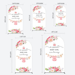 Lofaris Elegant Floral Baby Shower Arch Backdrop For Girls
