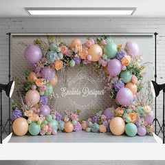 Lofaris Elegant Floral Balloon Arch Wedding Photo Backdrop