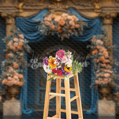 Lofaris Elegant Floral Curtain Door Sweet Wedding Backdrop