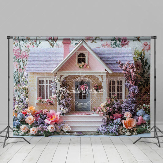 Lofaris Elegant Floral House Spring Photography Backdrop
