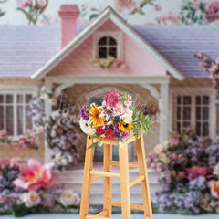 Lofaris Elegant Floral House Spring Photography Backdrop