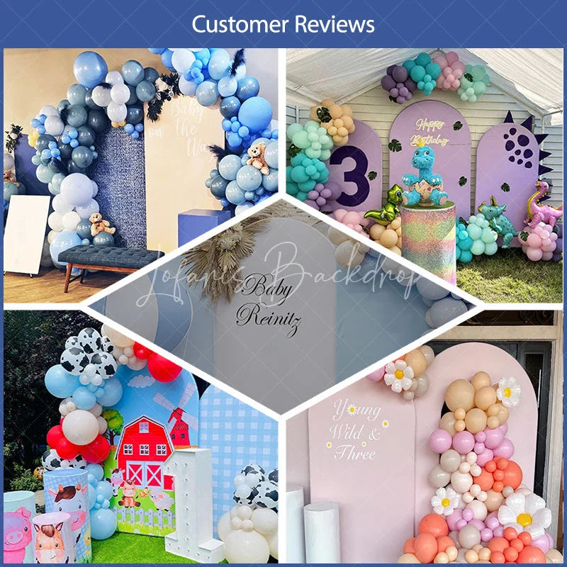 Lofaris Elegant Floral Wedding Arch 3 Piece Frame Set Chiara Backdrop Stand Ceremony Party Decor Kit