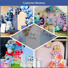 Lofaris Elegant Floral Wedding Arch 3 Piece Frame Set Chiara Backdrop Stand Ceremony Party Decor Kit