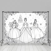 Lofaris Elegant Girls In Gorgeous Dresses Castle Backdrop