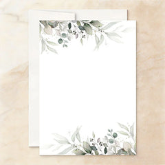 Lofaris Elegant Greenery and Gold Leaves Custom Invitation Bridal Shower Party Supplies for Bride