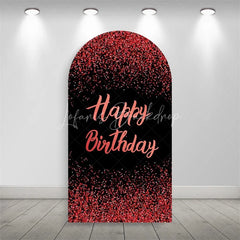 Lofaris Elegant Happy Birthday Arch Backdrop Sparkling Glitter Dust Party Celebration Background
