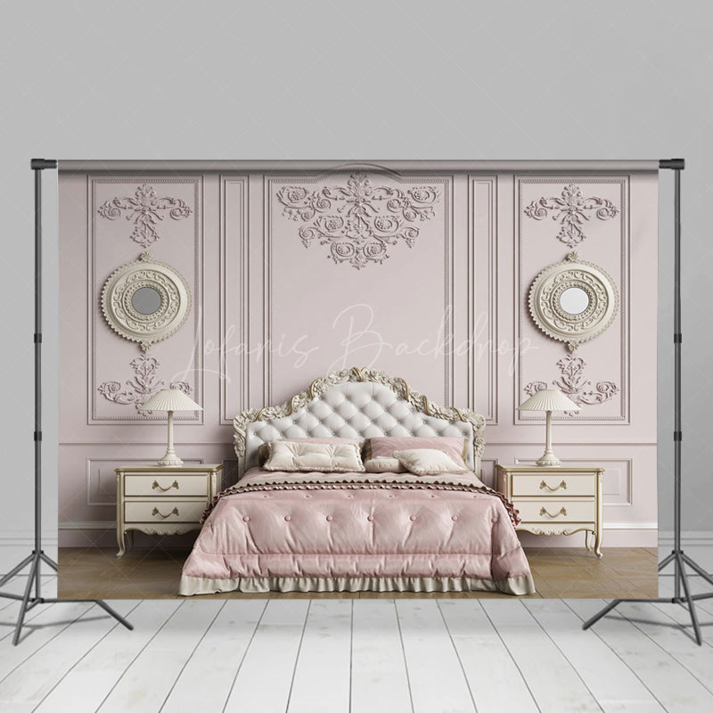 Lofaris Elegant Headboard Sweet Wooden Rug Combo Set Backdrop