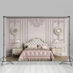 Lofaris Elegant Headboard Sweet Wooden Rug Combo Set Backdrop