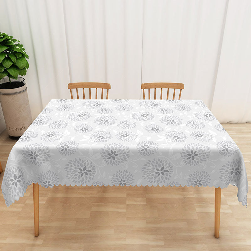 Lofaris Elegant Hydrangea Floral Rectangle Tablecloth with Repeating Pattern for Wedding and Bridal Shower Decor