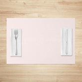 Lofaris Elegant Light Pink Solid Color Set Of 4 Placemats