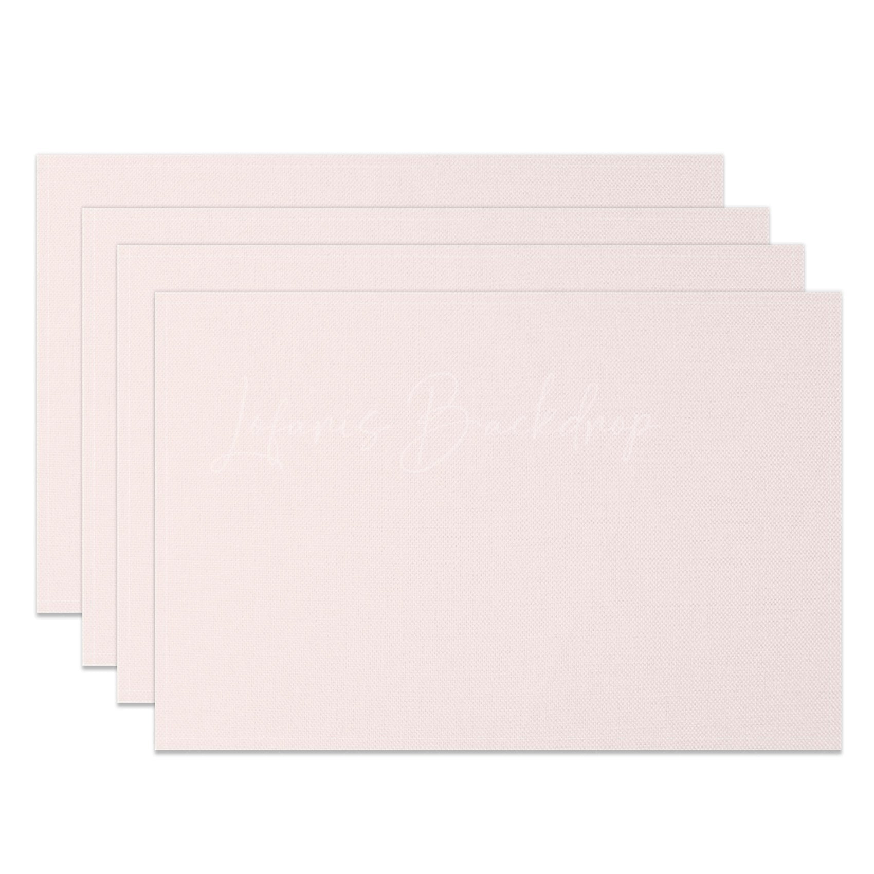 Lofaris Elegant Light Pink Solid Color Set Of 4 Placemats