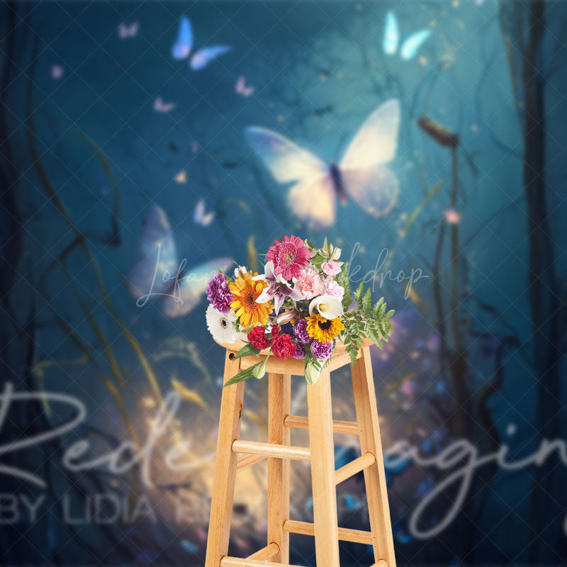 Lofaris Elegant Mystical Butterflies Fine Art Photo Backdrop