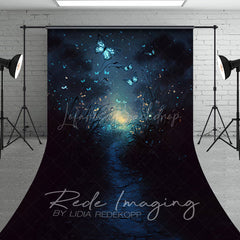 Lofaris Elegant Mystical Butterflies Fine Art Sweep Backdrop