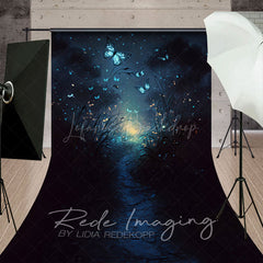 Lofaris Elegant Mystical Butterflies Fine Art Sweep Backdrop