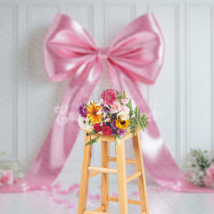 Lofaris Elegant Pink Bow Photo Backdrop For Studio Sessions