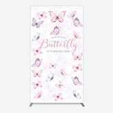 Lofaris Elegant Pink Butterfly 1st Birthday Rectangle Backdrop