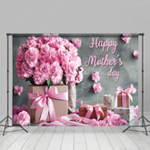 Lofaris Elegant Pink Floral Gifts Happy Mothers Day Backdrop