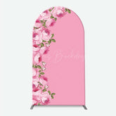 Lofaris Elegant Pink Rose Floral Arch Backdrop for Wedding Romantic Flower Wall Decor Bridal Shower or Birthday Party
