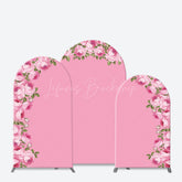Lofaris Elegant Pink Rose Floral Arch Backdrop for Wedding Romantic Flower Wall Decor Bridal Shower or Birthday Party