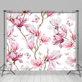 Lofaris Elegant Pink White Floral Fine Art Photo Backdrop
