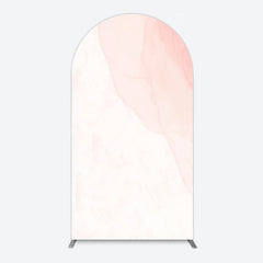 Lofaris Elegant Pink White Gold Marble Birthday Arch Backdrop
