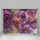 Lofaris Elegant Purple Abstract Rose Fine Art Photo Backdrop