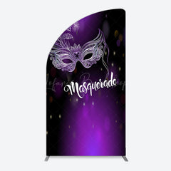 Lofaris Elegant Purple Mask Masquerade Birthday Arch Backdrop