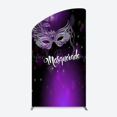 Lofaris Elegant Purple Mask Masquerade Birthday Arch Backdrop