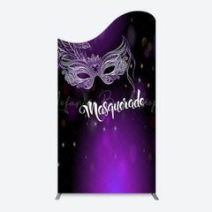 Lofaris Elegant Purple Mask Masquerade Birthday Arch Backdrop