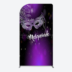 Lofaris Elegant Purple Mask Masquerade Birthday Arch Backdrop