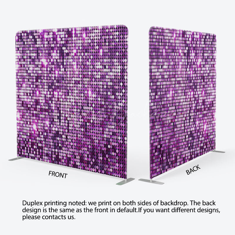 Lofaris Elegant Purple Sequins Glitter Pillow Cover Backdrop