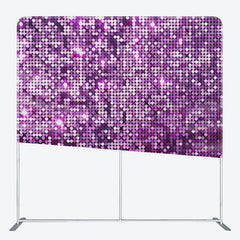 Lofaris Elegant Purple Sequins Glitter Pillow Cover Backdrop