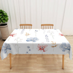 Lofaris Elegant Rectangle Tablecloth with Fresh Colorful Flowers for Spring Wedding and Garden Party Decorations