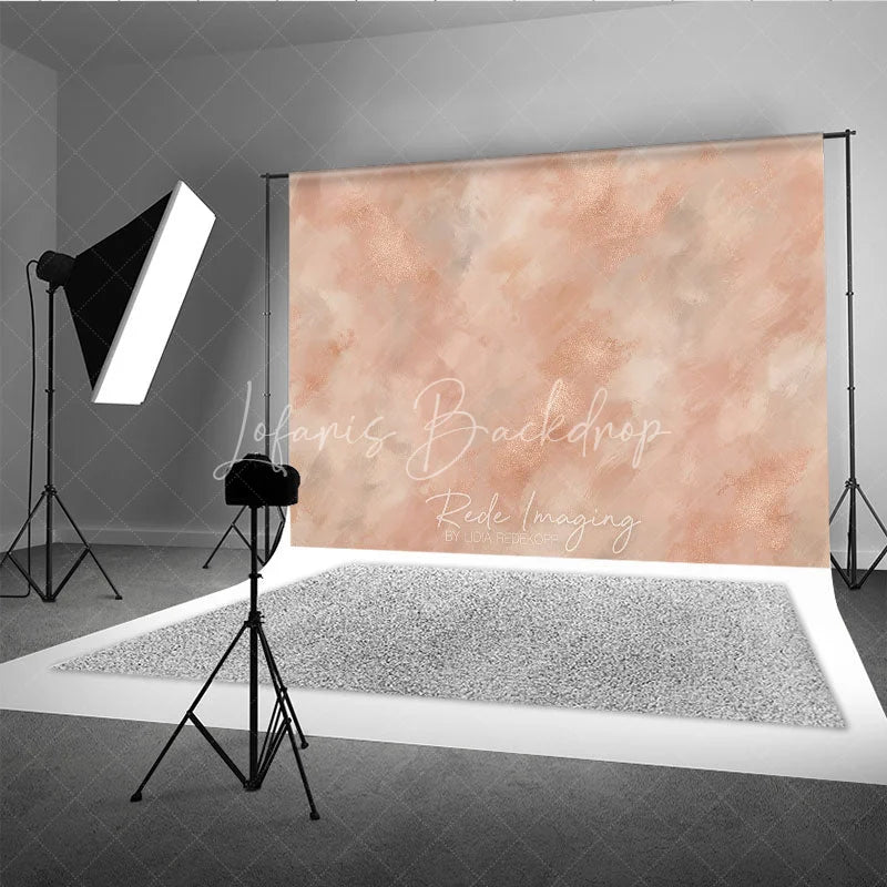 Lofaris Elegant Rose Gold Abstract Brushstroke Photography Backdrop Artistic Textured Studio Portrait Background