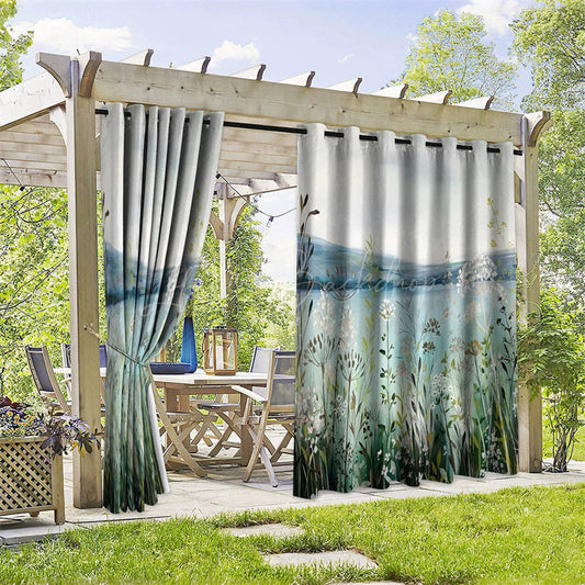Lofaris Elegant Scene Waterproof Printed Outdoor Curtains
