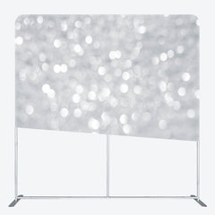Lofaris Elegant Silver Bokeh Square Double-Sided Backdrop