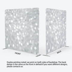 Lofaris Elegant Silver Bokeh Square Double-Sided Backdrop