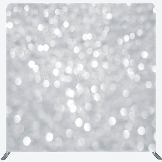 Lofaris Elegant Silver Bokeh Square Double-Sided Backdrop