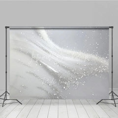 Lofaris Elegant Silver White Glitter Abstract Photography Backdrop Modern Studio Photo Background Decor for Portraits