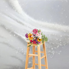 Lofaris Elegant Silver White Glitter Abstract Photography Backdrop Modern Studio Photo Background Decor for Portraits
