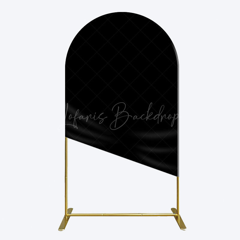 Lofaris Elegant Solid Color Black Theme Party Arch Backdrop